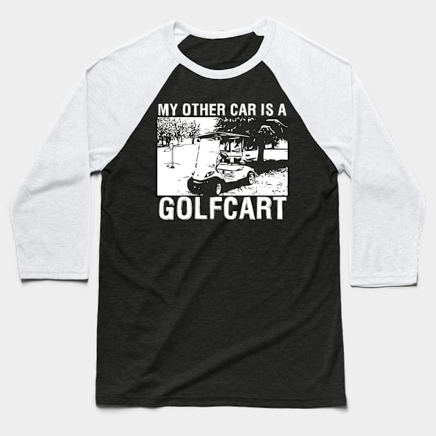 Golfcart Baseball T-Shirt by golf365